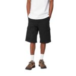 CARHARTT WIP REGULAR CARGO SHORT BLACK GARMENT DYED