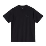 CARHARTT WIP SCRIPT EMBROIDERY T-SHIRT BLACK WHITE
