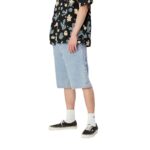 CARHARTT WIP SINGLE KNEE SHORT BLUE HEAVY STONE BLEACHED - Image 3