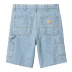CARHARTT WIP SINGLE KNEE SHORT BLUE HEAVY STONE BLEACHED - Image 6
