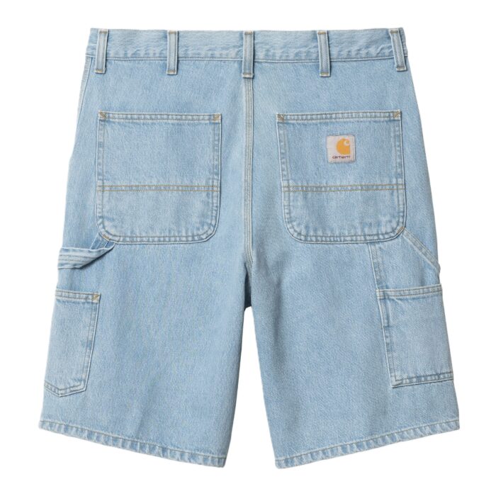 CARHARTT WIP SINGLE KNEE SHORT BLUE HEAVY STONE BLEACHED - Image 6