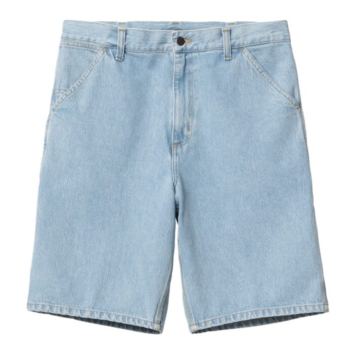 CARHARTT WIP SINGLE KNEE SHORT BLUE HEAVY STONE BLEACHED - Image 5