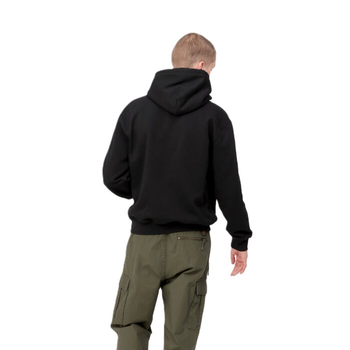 CARHARTT WIP CARHARTT HOODIE BLACK WHITE - Image 5