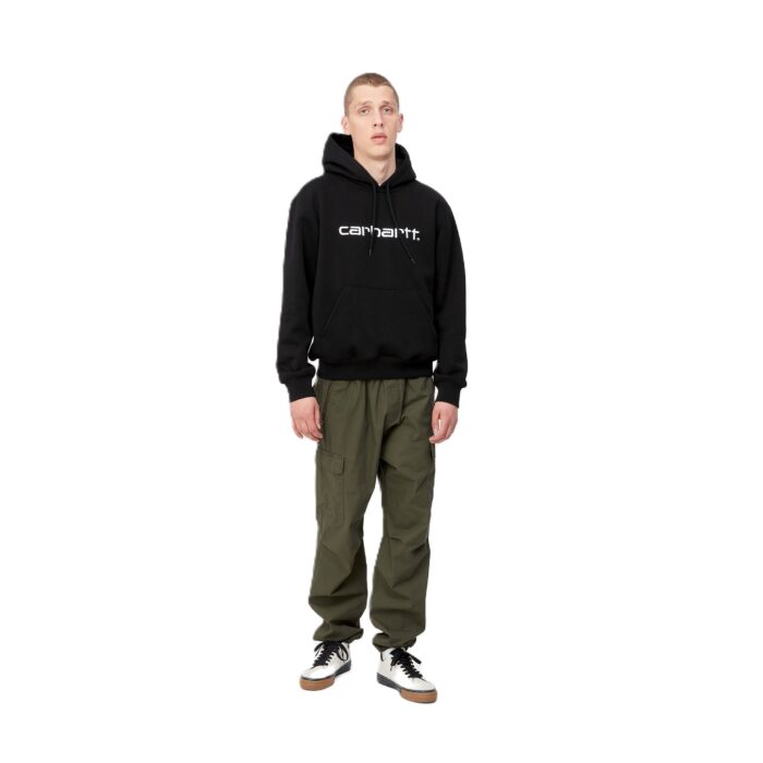 CARHARTT WIP CARHARTT HOODIE BLACK WHITE - Image 4