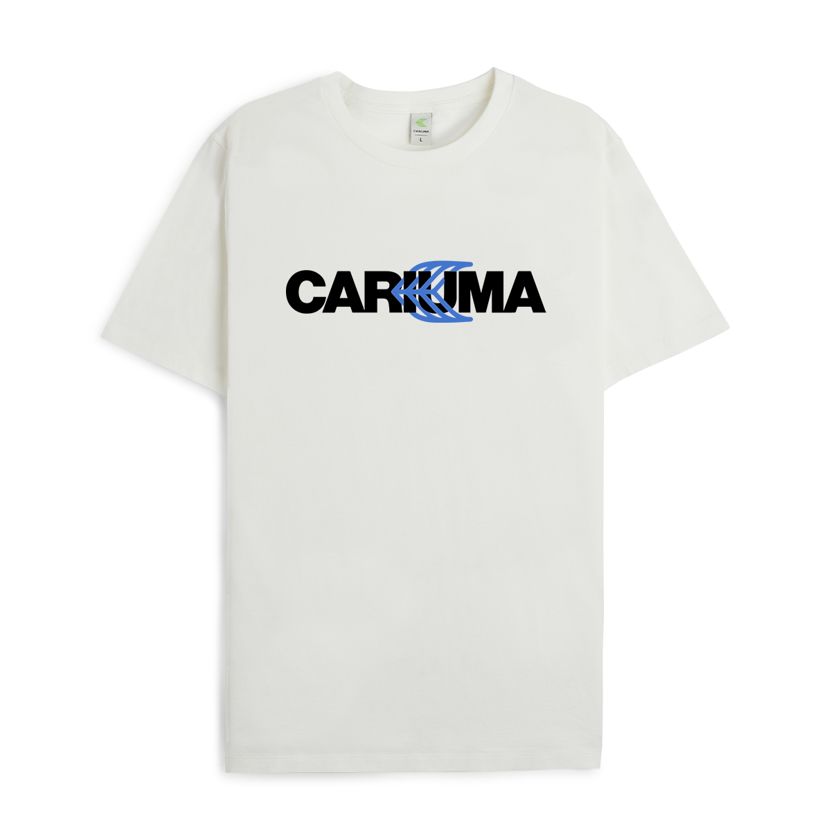 CARIUMA-DUO-LOGO-T-SHIRT-OFF-WHITE-BLACK-BLUE-TS0101W21U003-M-L-XL-45E.jpg CARIUMA DUO LOGO T-SHIRT OFF WHITE BLACK BLUE - Image 1