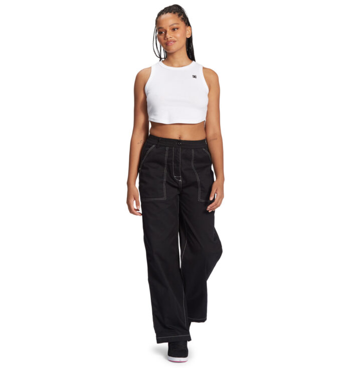 DC BOYFRIEND WOMEN CROP TANK WHITE - Image 7