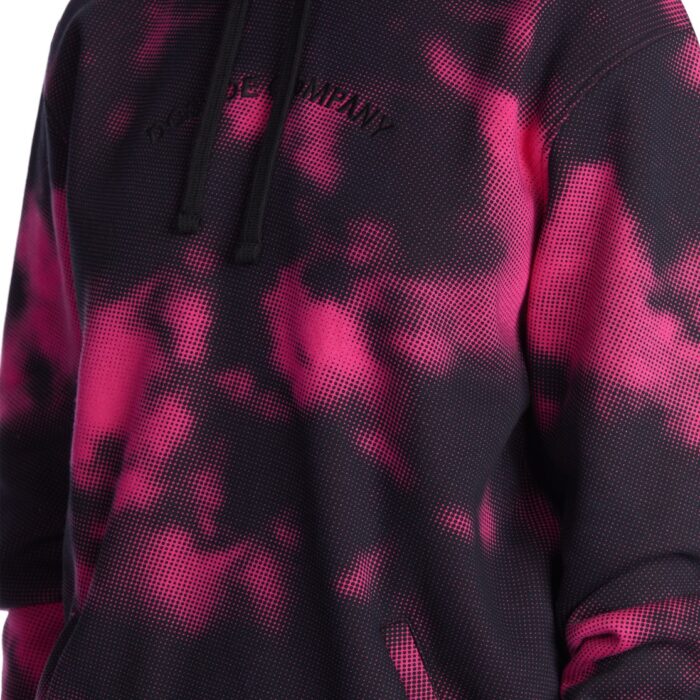 DC CLOUDIE HOODIE BLACK FUCHSIA HALFTONE SMOKE - Image 7