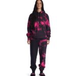 DC CLOUDIE HOODIE BLACK FUCHSIA HALFTONE SMOKE - Image 4