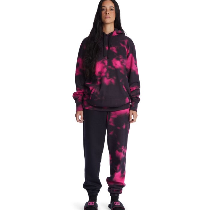 DC CLOUDIE HOODIE BLACK FUCHSIA HALFTONE SMOKE - Image 4