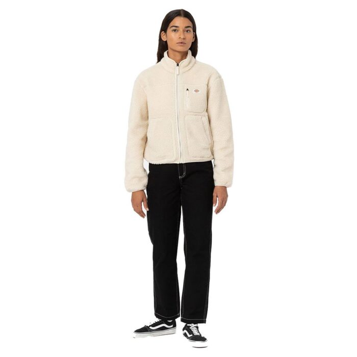 DICKIES MOUNT HOPE WOMEN ZIP FLEECE WHITECAP GREY - Image 5