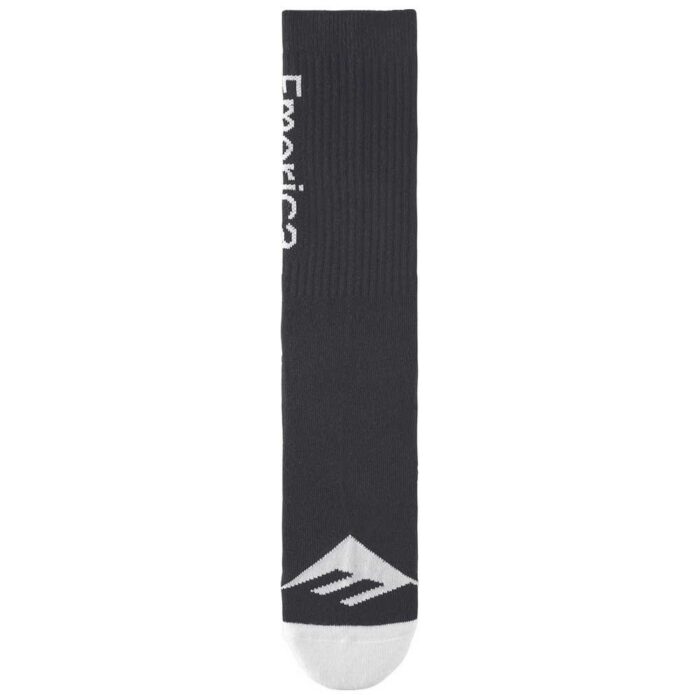 EMERICA PURE CREW SOCKS BLACK WHITE - Image 2