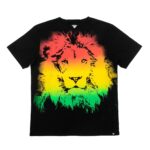 FALLEN RASTA LION T-SHIRT BLACK
