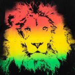 FALLEN RASTA LION T-SHIRT BLACK - Image 3