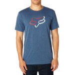 FOX PLANNED OUT TECH T-SHIRT HEATHER NAVY