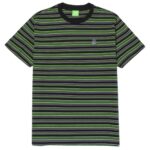 HUF CROWN STRIPE KNIT T-SHIRT BLACK
