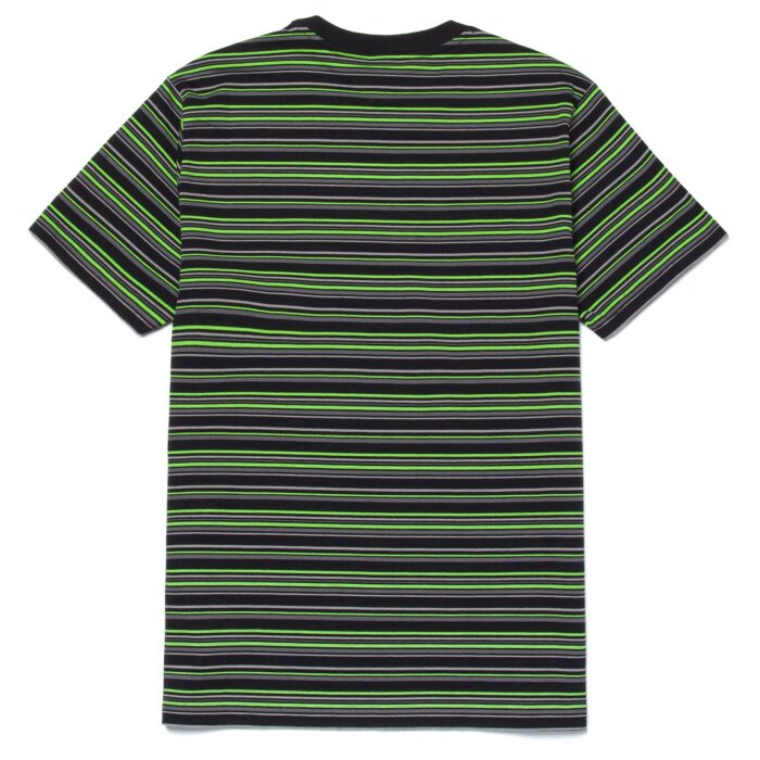 HUF CROWN STRIPE KNIT T-SHIRT BLACK - Image 2