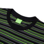 HUF CROWN STRIPE KNIT T-SHIRT BLACK - Image 3