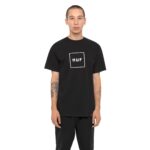 HUF ESSENTIALS BOX LOGO T-SHIRT BLACK - Image 2