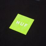 HUF ESSENTIALS BOX LOGO T-SHIRT BLACK - Image 2