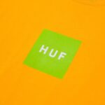 HUF ESSENTIALS BOX LOGO T-SHIRT LEMON YELLOW - Image 2