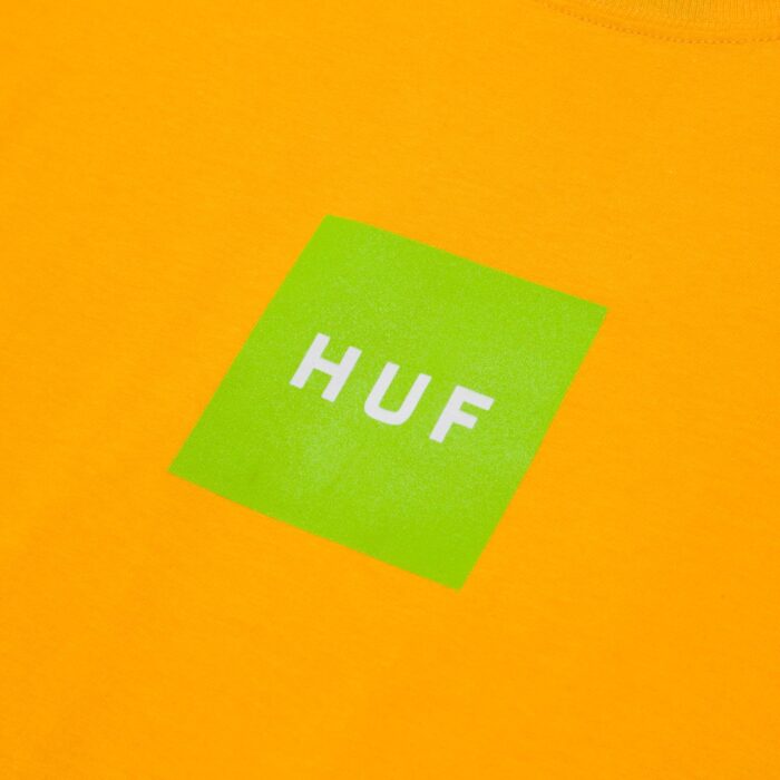 HUF ESSENTIALS BOX LOGO T-SHIRT LEMON YELLOW - Image 2