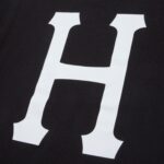 HUF ESSENTIALS CLASSIC H T-SHIRT BLACK - Image 4