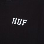 HUF ESSENTIALS CLASSIC H T-SHIRT BLACK - Image 3