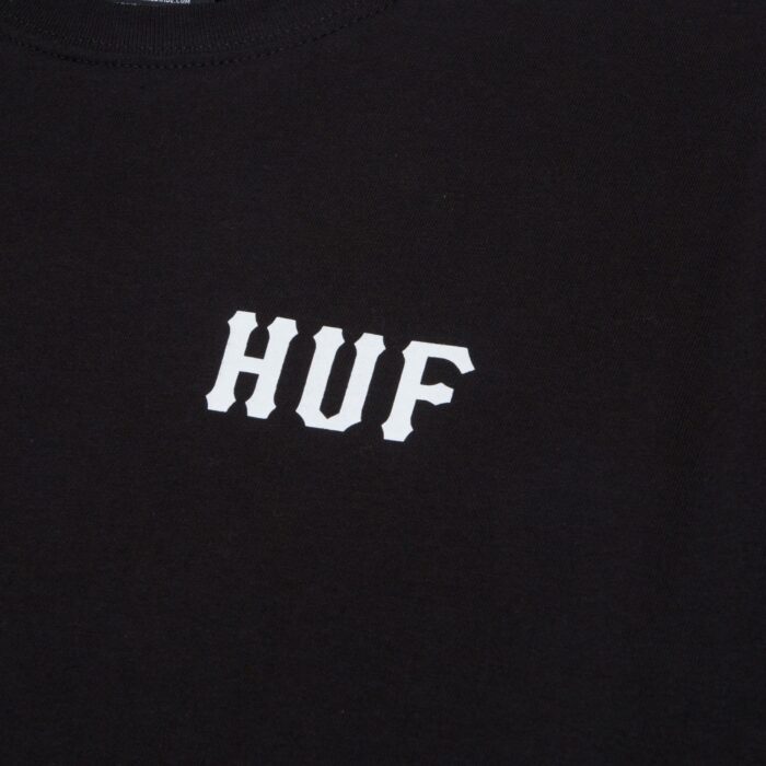 HUF ESSENTIALS CLASSIC H T-SHIRT BLACK - Image 3