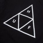 HUF ESSENTIALS TRIPLE TRIANGLE T-SHIRT BLACK - Image 3