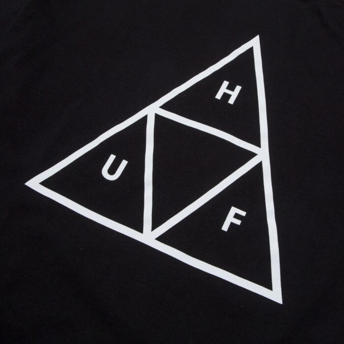 HUF ESSENTIALS TRIPLE TRIANGLE T-SHIRT BLACK - Image 3