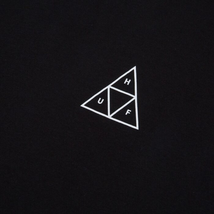 HUF ESSENTIALS TRIPLE TRIANGLE T-SHIRT BLACK - Image 4