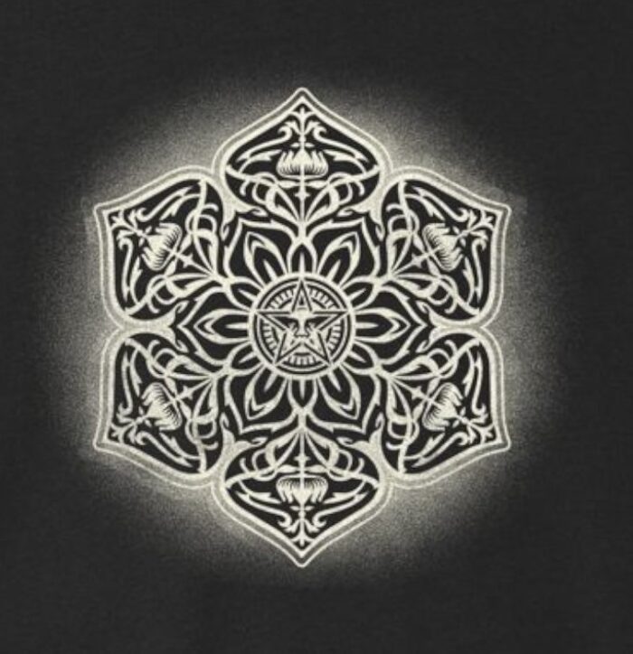 OBEY MANDALA SUSTAINABLE T-SHIRT BLACK - Image 2