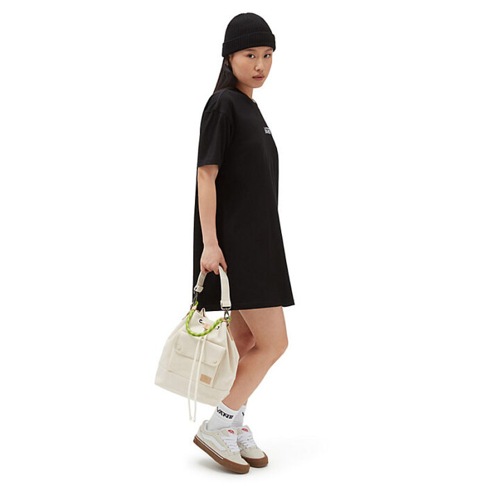 VANS CENTER VEE T-SHIRT DRESS BLACK - Image 3