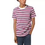 VANS KNOLLWOOD STRIPE T-SHIRT WHITE FUCHSIA PURPLE