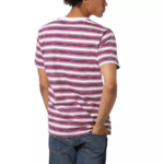 VANS KNOLLWOOD STRIPE T-SHIRT WHITE FUCHSIA PURPLE - Image 2