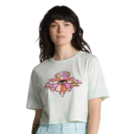 VANS PSYCHEDELIC EYE PRINT CROP T-SHIRT CLEARLY AQUA