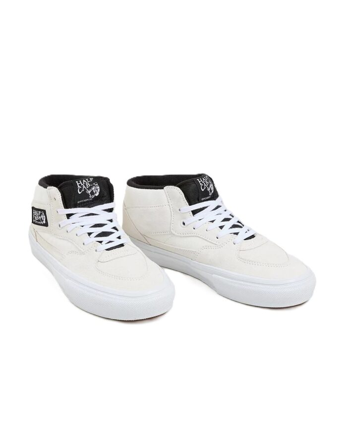 VANS SKATE HALF CAB SHOES WHITE BLACK - Image 4