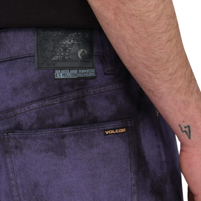 VOLCOM BILLOW DENIM SHORT DEEP PURPLE - Image 4
