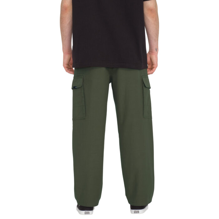 VOLCOM BILLOW TAPERED CARGO TROUSERS SQUADRON GREEN - Image 2