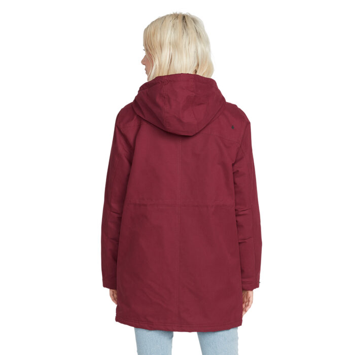 VOLCOM LESS IS MORE 5K PARKA JACKET BURGUNDY - Image 2