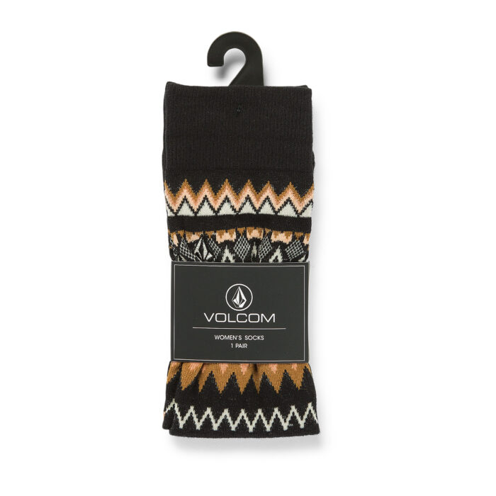 VOLCOM NOT FAIRISLE WOMEN SOCKS VINTAGE BLACK - Image 4