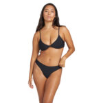 VOLCOM SIMPLY SEAMLESS CHEEKINI BIKINI BOTTOM BLACK