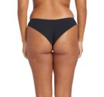 VOLCOM SIMPLY SEAMLESS CHEEKINI BIKINI BOTTOM BLACK - Image 3