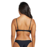 VOLCOM SIMPLY SEAMLESS VNECK BIKINI TOP BLACK - Image 3