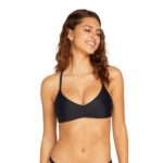 VOLCOM SIMPLY SOLID VNECK BIKINI TOP BLACK - Image 2