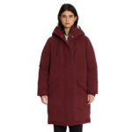 VOLCOM SLEEPI PUFF PARKA JACKET BURGUNDY