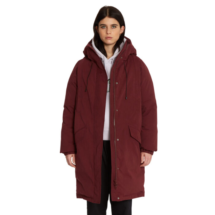 VOLCOM SLEEPI PUFF PARKA JACKET BURGUNDY - Image 3