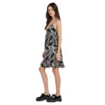 VOLCOM STAY PALM DRESS BLACK WHITE - Image 2