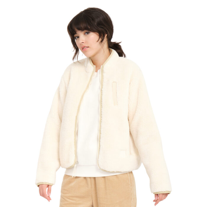 VOLCOM WUZER FUZZAR WOMEN ZIP FLEECE CLOUD - Image 3