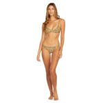 VOLCOM YESS LEOPARD HIPSTER BOTTOM ANIMAL PRINT